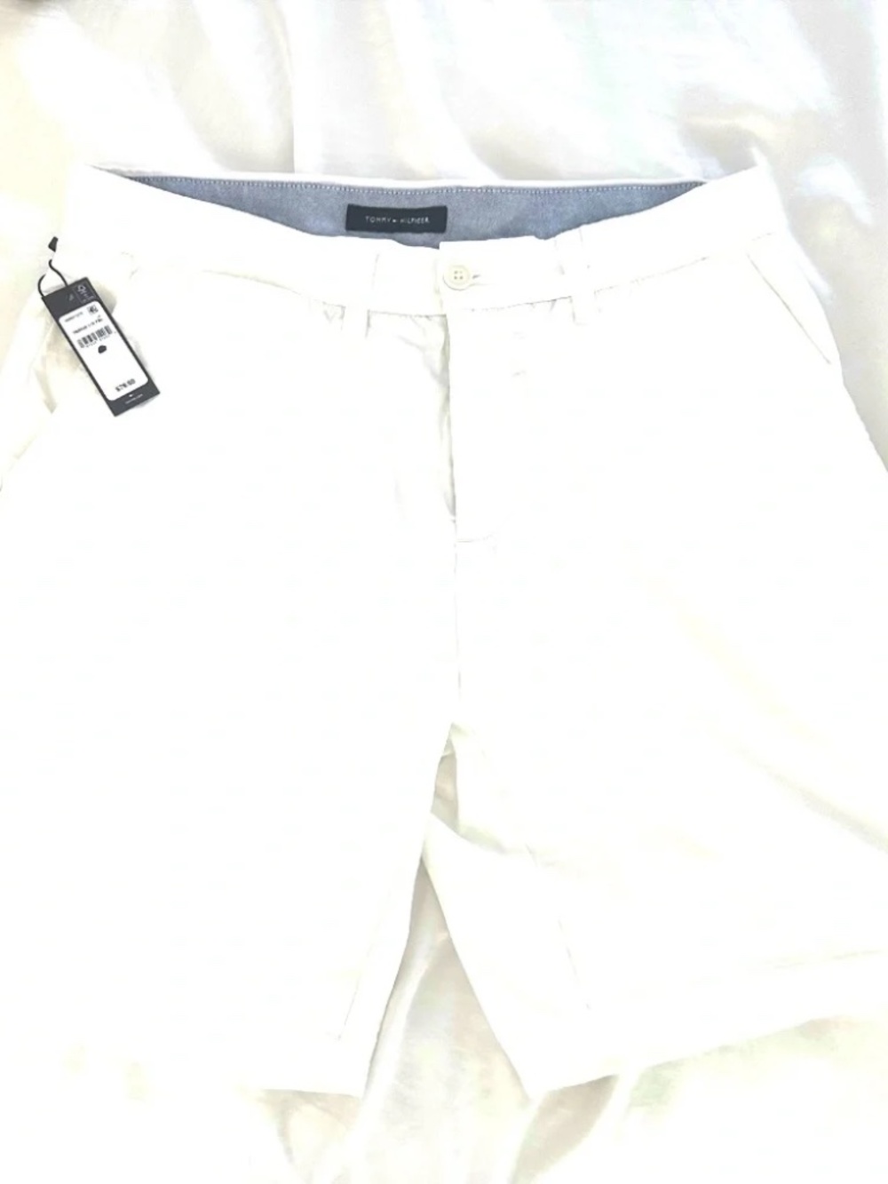 TOMMY HILFIGER Chino Shorts White (Sz 32) 9" Inseam (BRAND NEW)